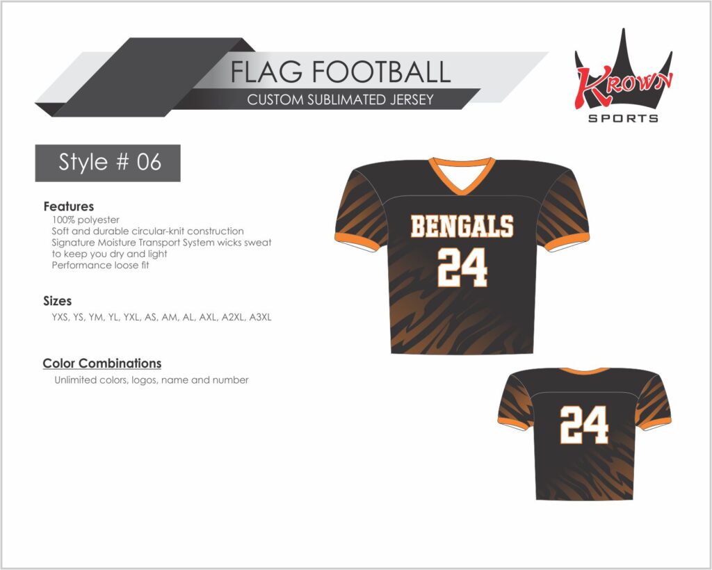 Bengals Flag Football Jersey