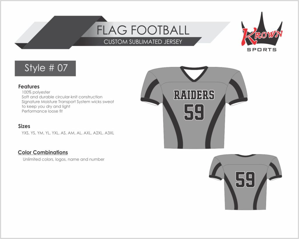 Raiders Flag Football Jersey