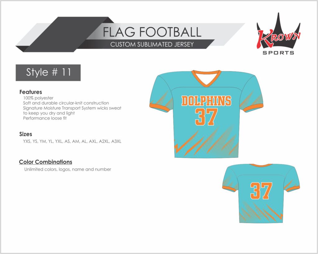 Dolphins Flag Football Jersey
