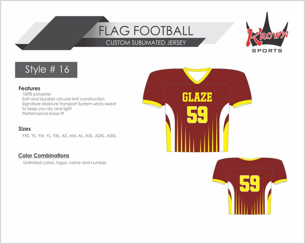 Glaze Flag Football Jersey