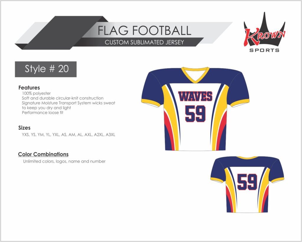 Waves Flag Football Jersey