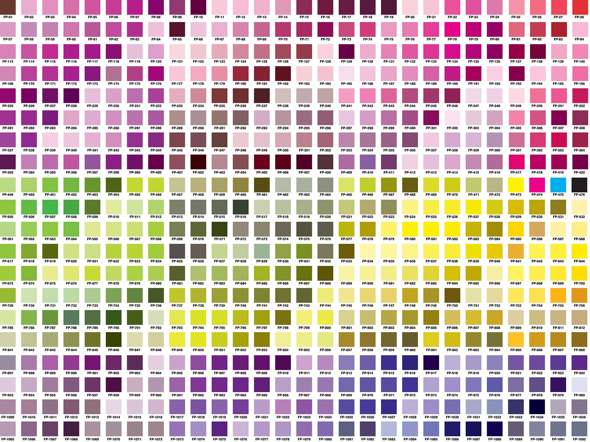 FP Color chart Krown Sports