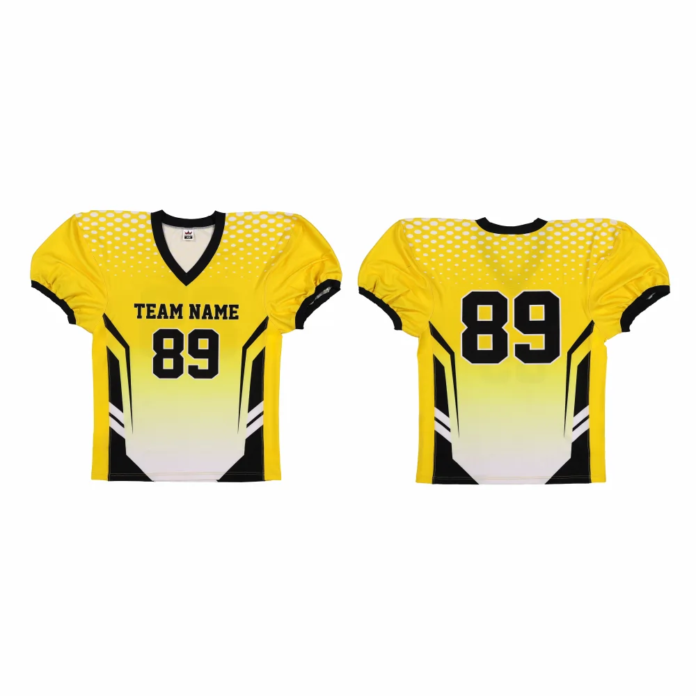 Custom Sublimated Football Jersey – Yellow-thumb