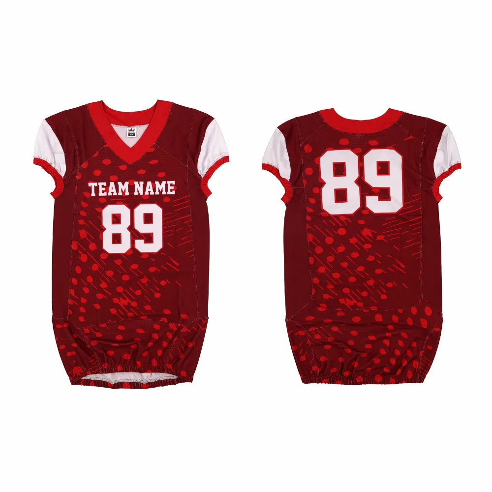 Custom Sublimated Football Jersey-red-thumb