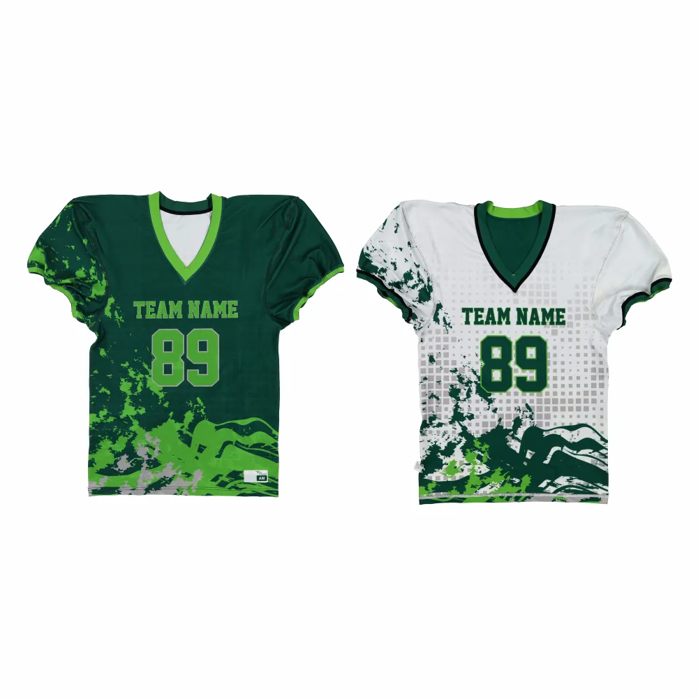 Custom Sublimated Reversible Football Jersey – GreenWhitethumb