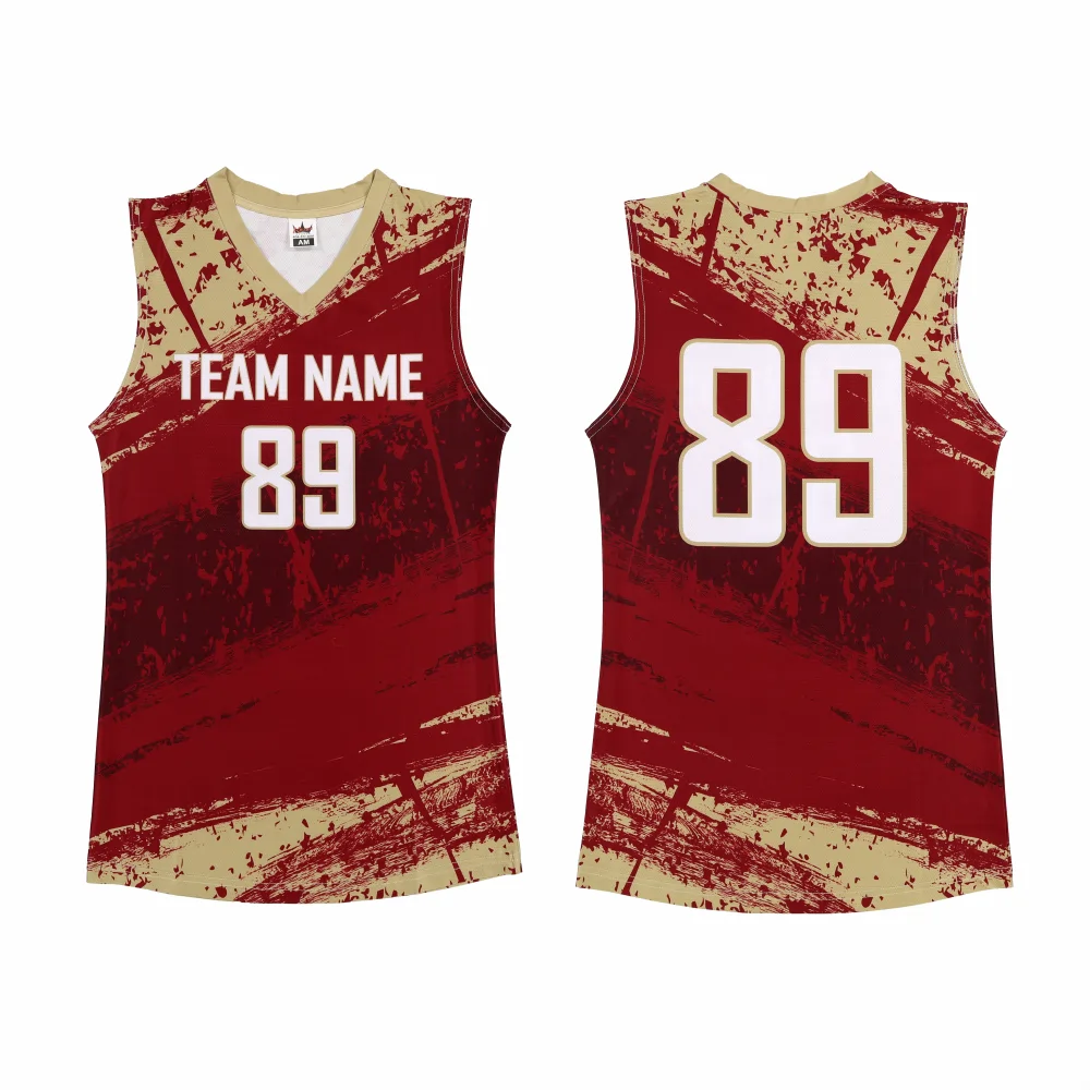 Custom Sublimated Volleyball Jersey – Maroon-thumb